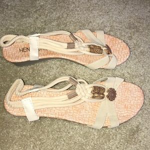 *FREE WITH PURCHASE Beaded Beige Sandals